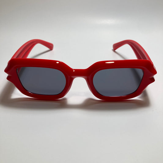 womens black and red chunky frame sunglasses