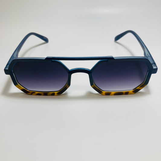 mens and womens black brown and blue small aviator sunglasses