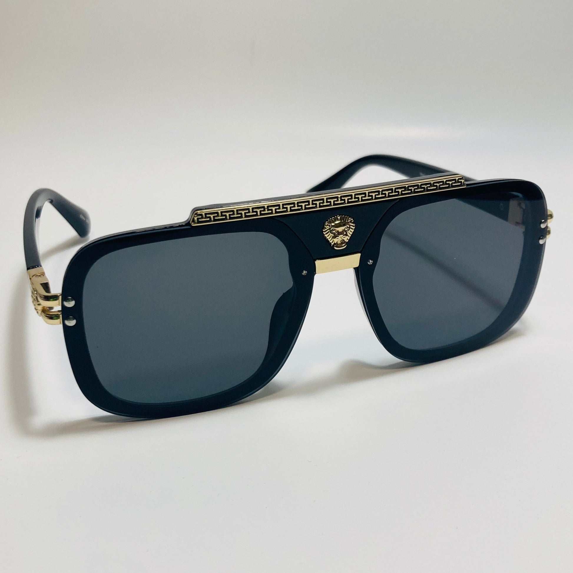 mens and womens black and gold italian aviator sunglasses