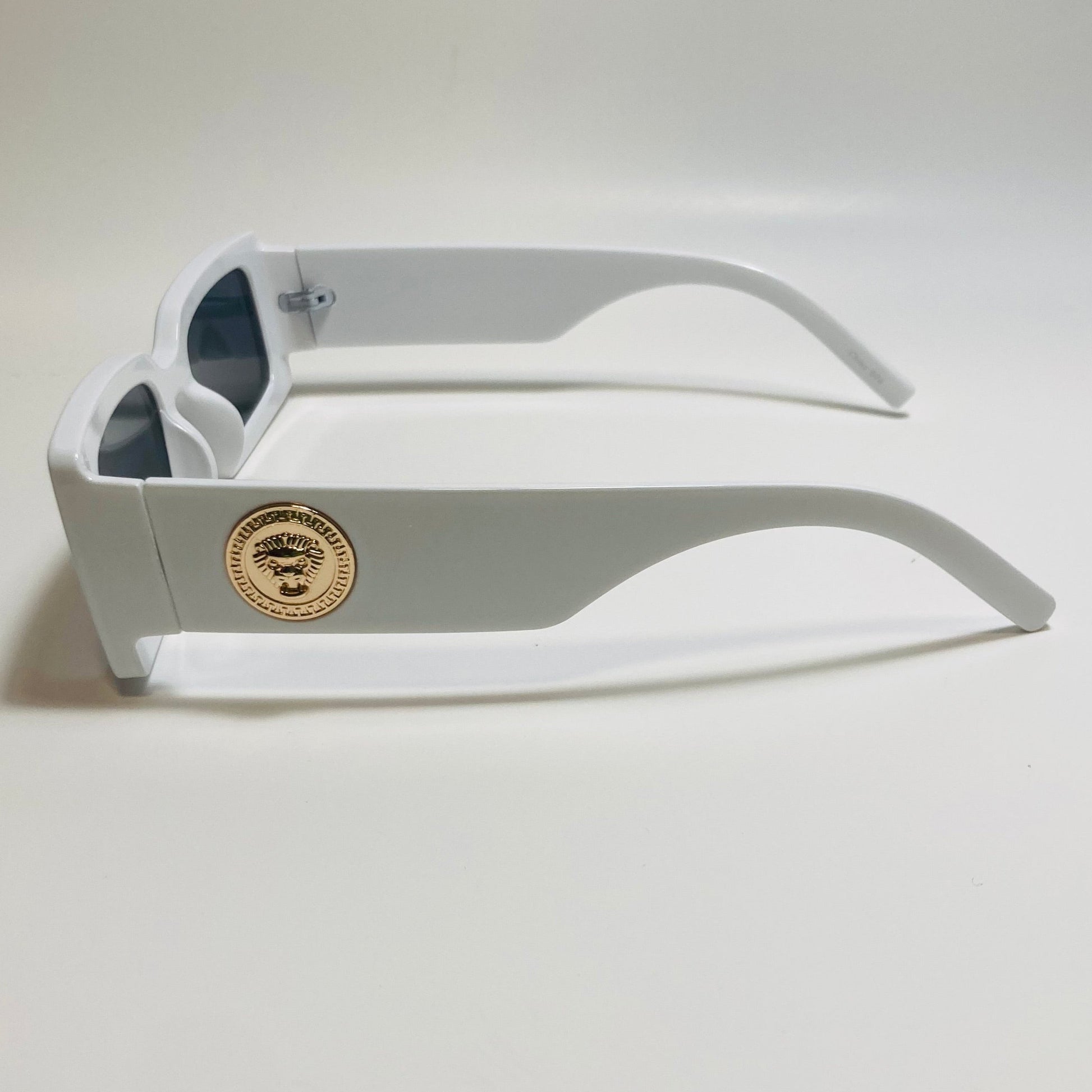 mens and womens white rectangle sunglasses