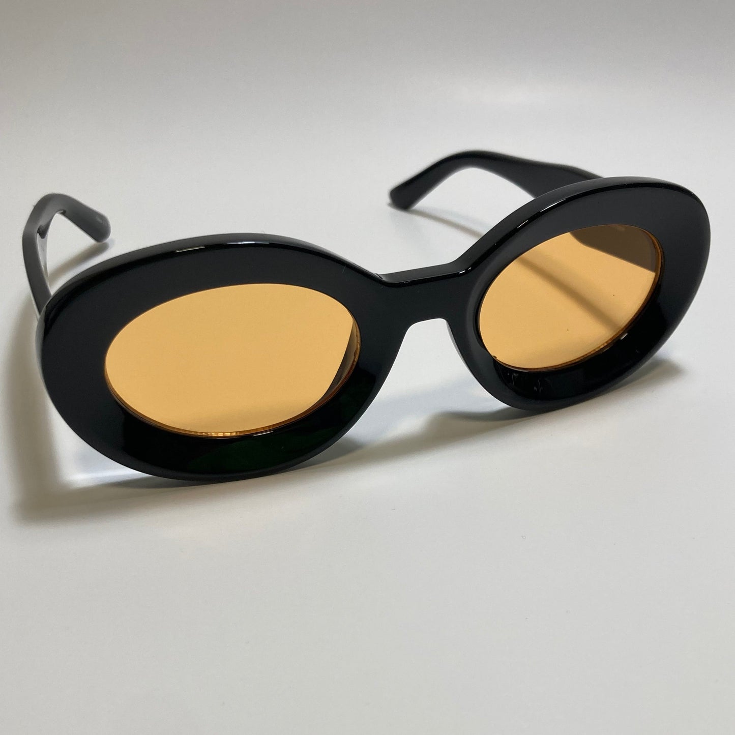 black and yellow round womens MCM sunglasses with chunky frame