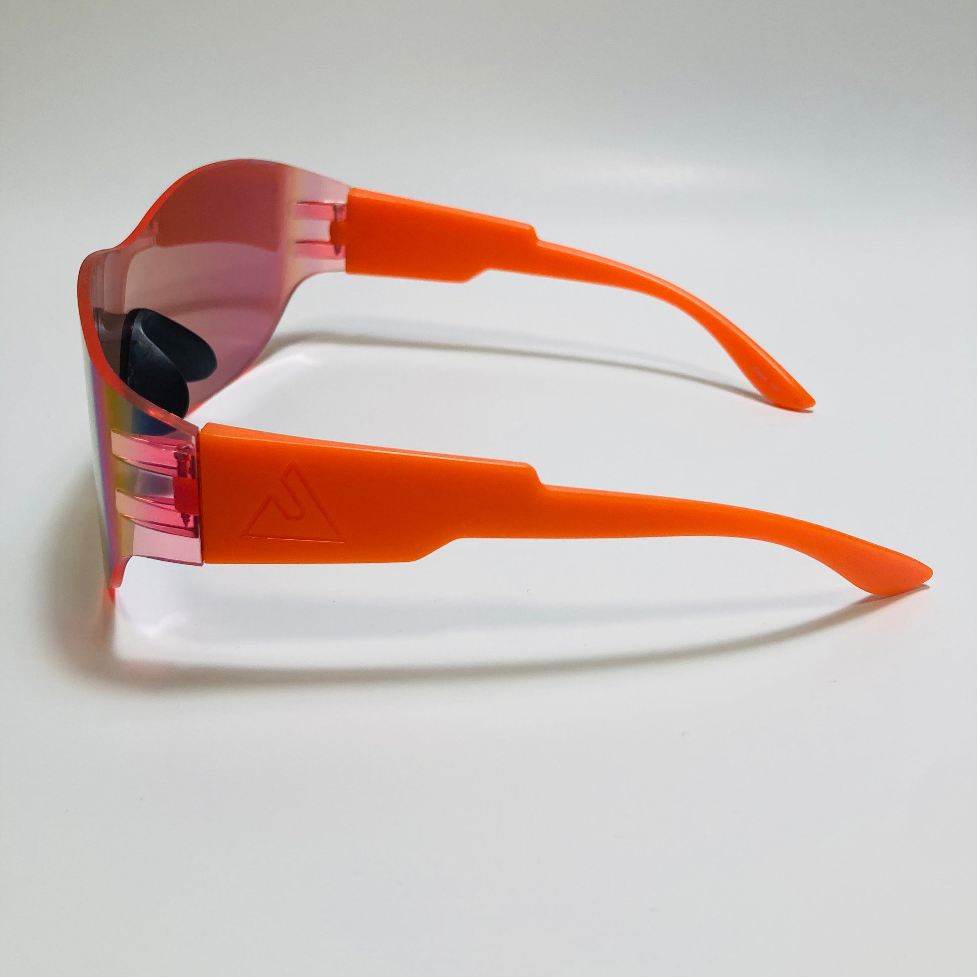 mens and womens mirrored red yellow and orange running sunglasses