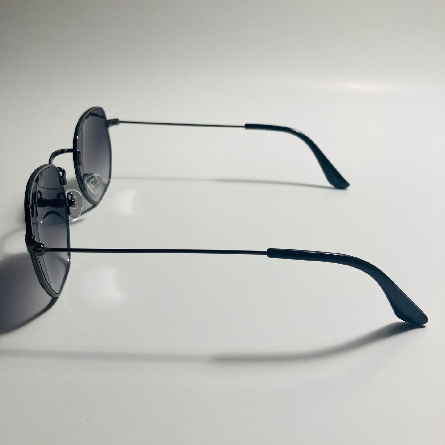 mens and womens black square sunglasses