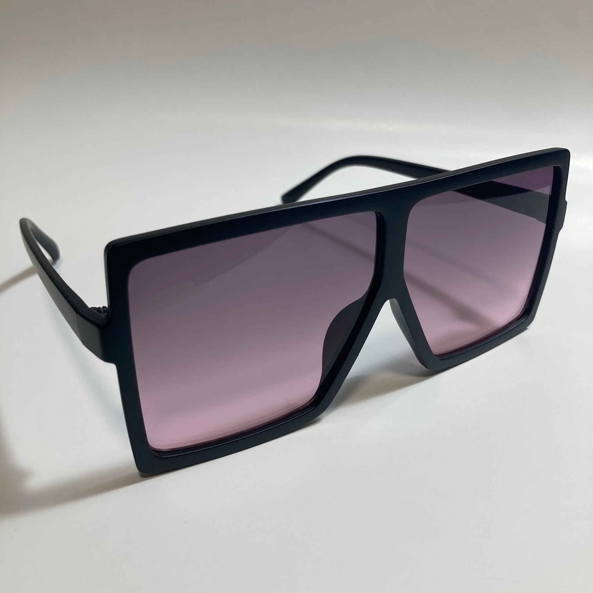 womens black and pink square oversize sunglasses