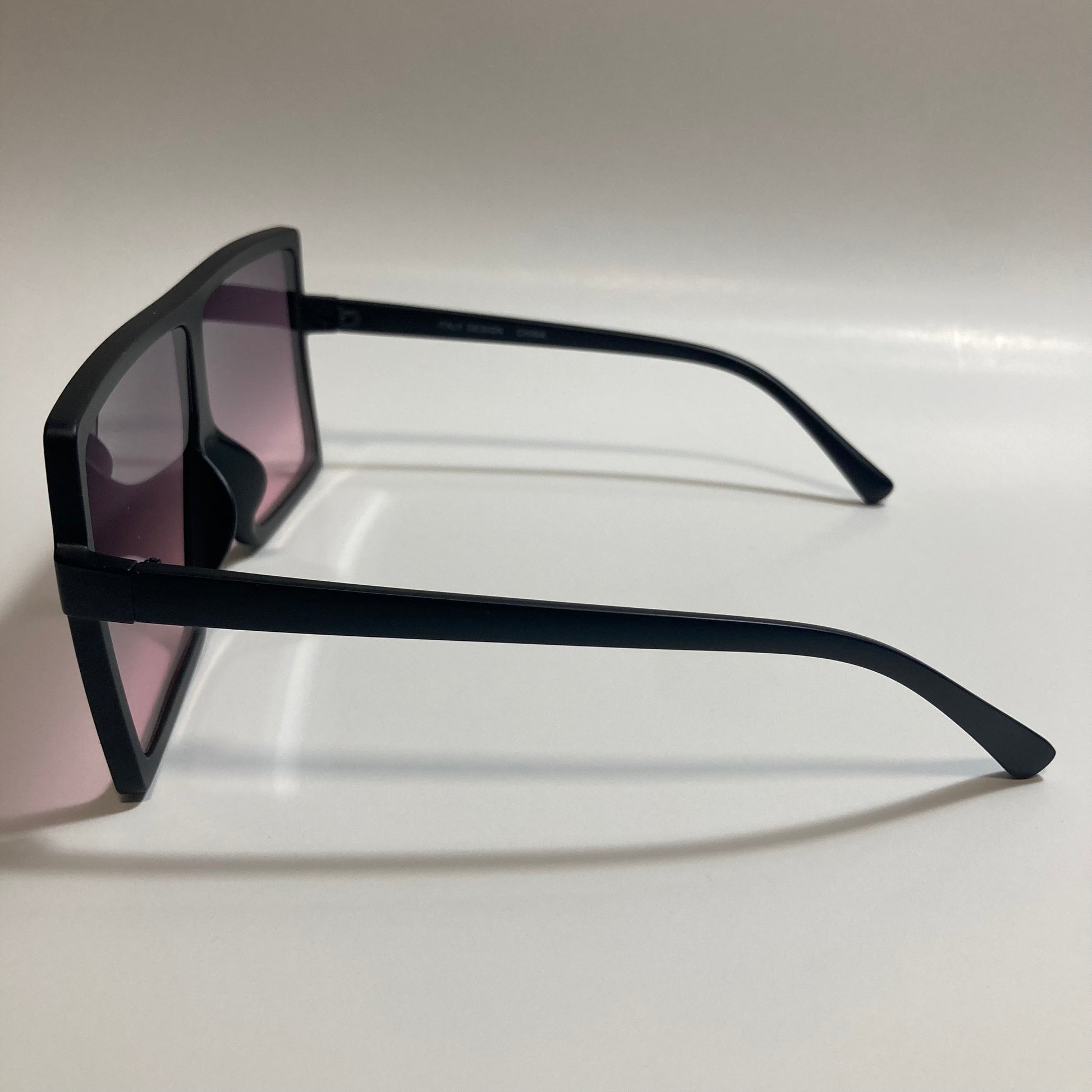 womens black and pink square oversize sunglasses