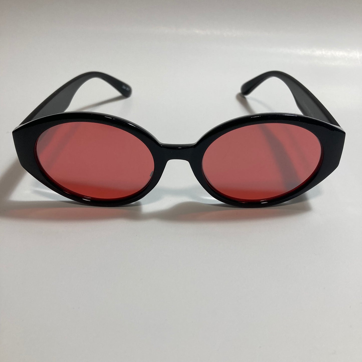 red and black womens round sunglasses