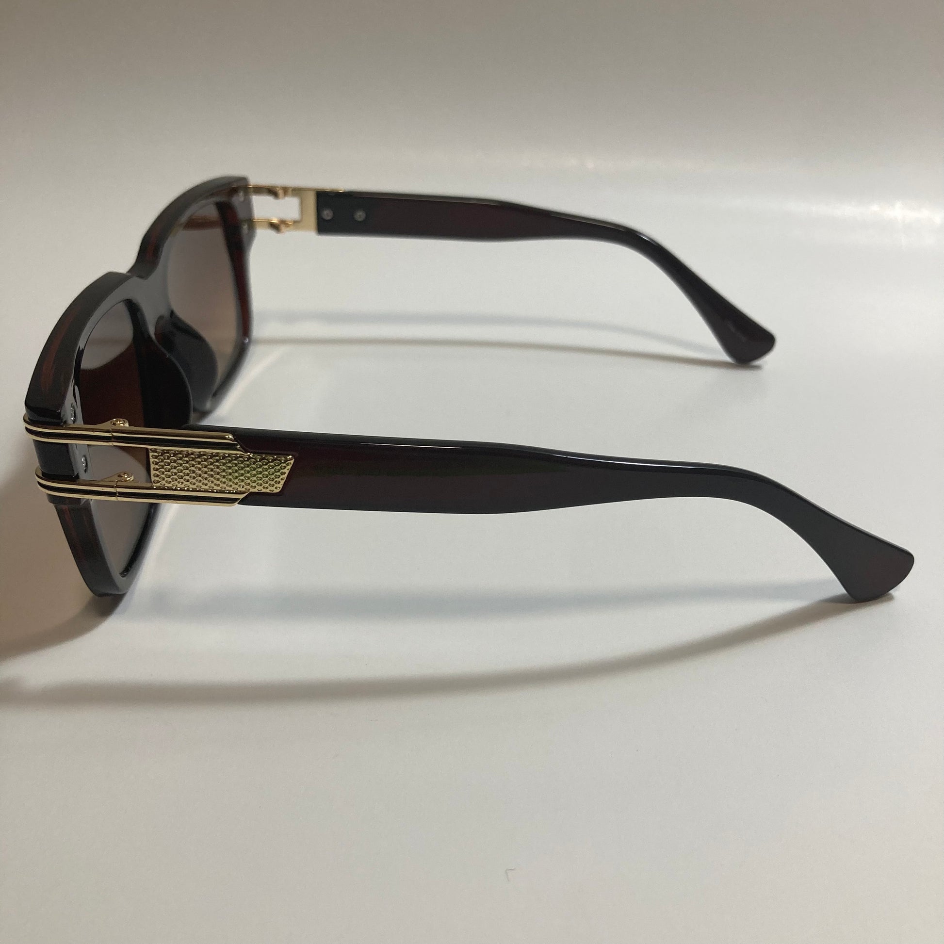 mens and womens brown square gazelle sunglasses