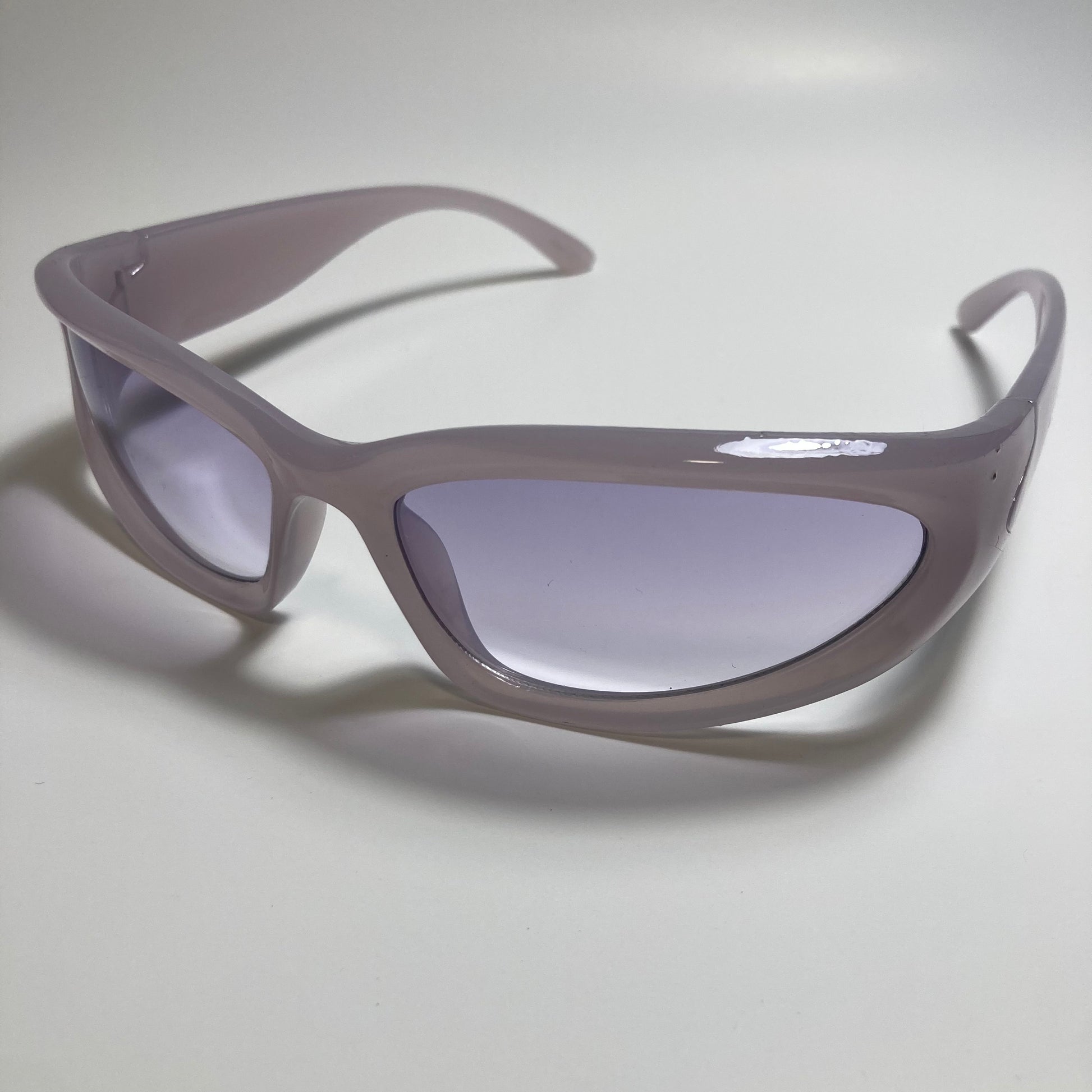 mens and womens purple wrap around sunglasses