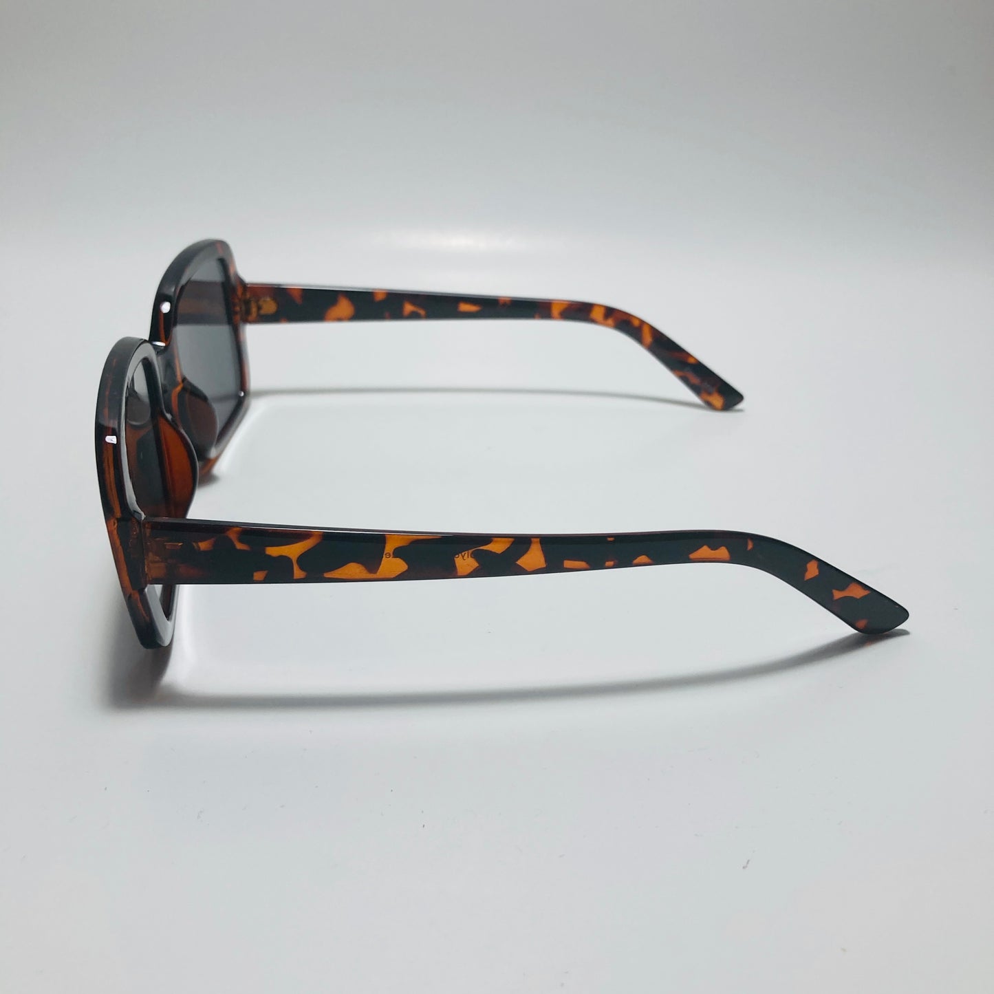 womens brown and green mirrored square sunglasses