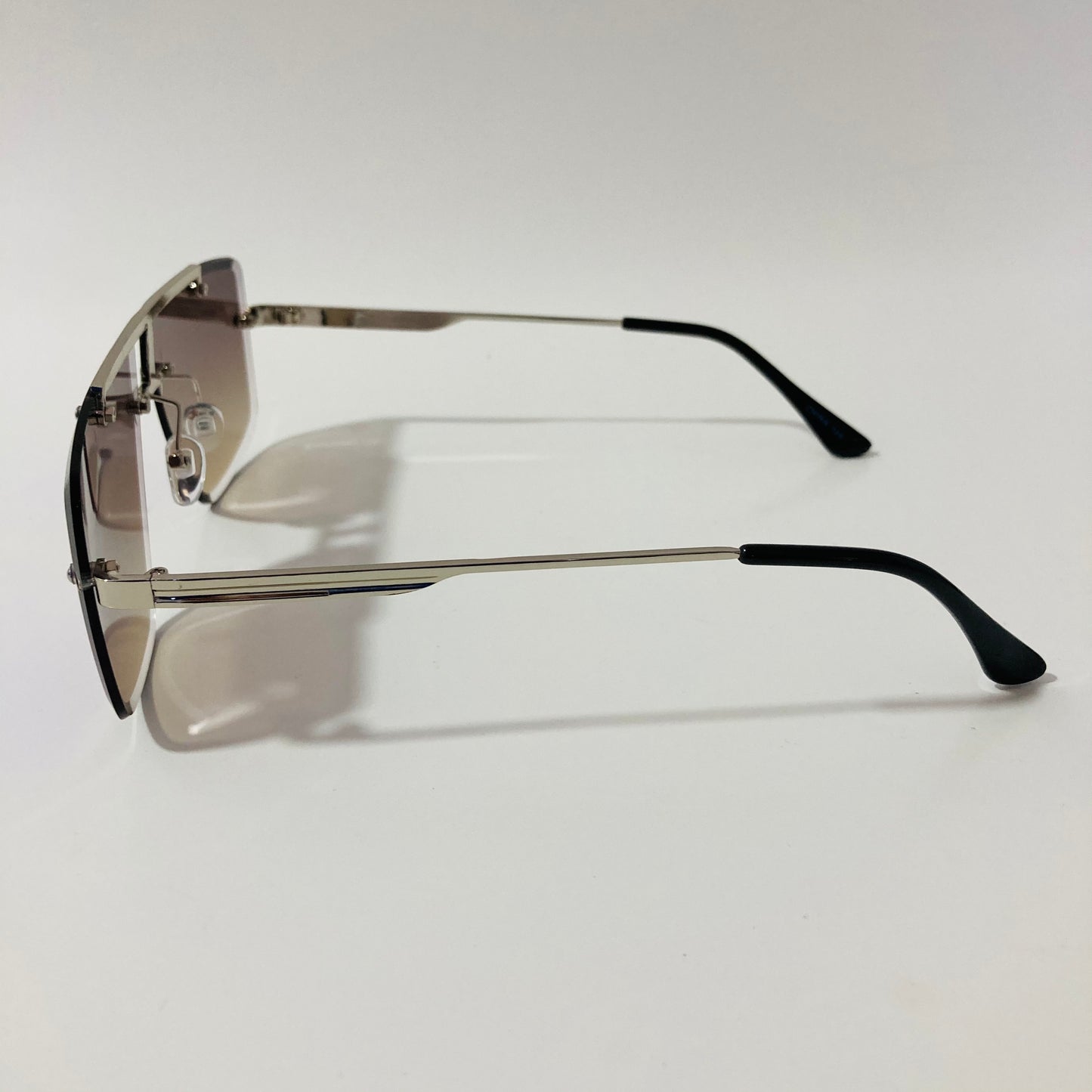 black and gold mens and womens square aviator sunglasses