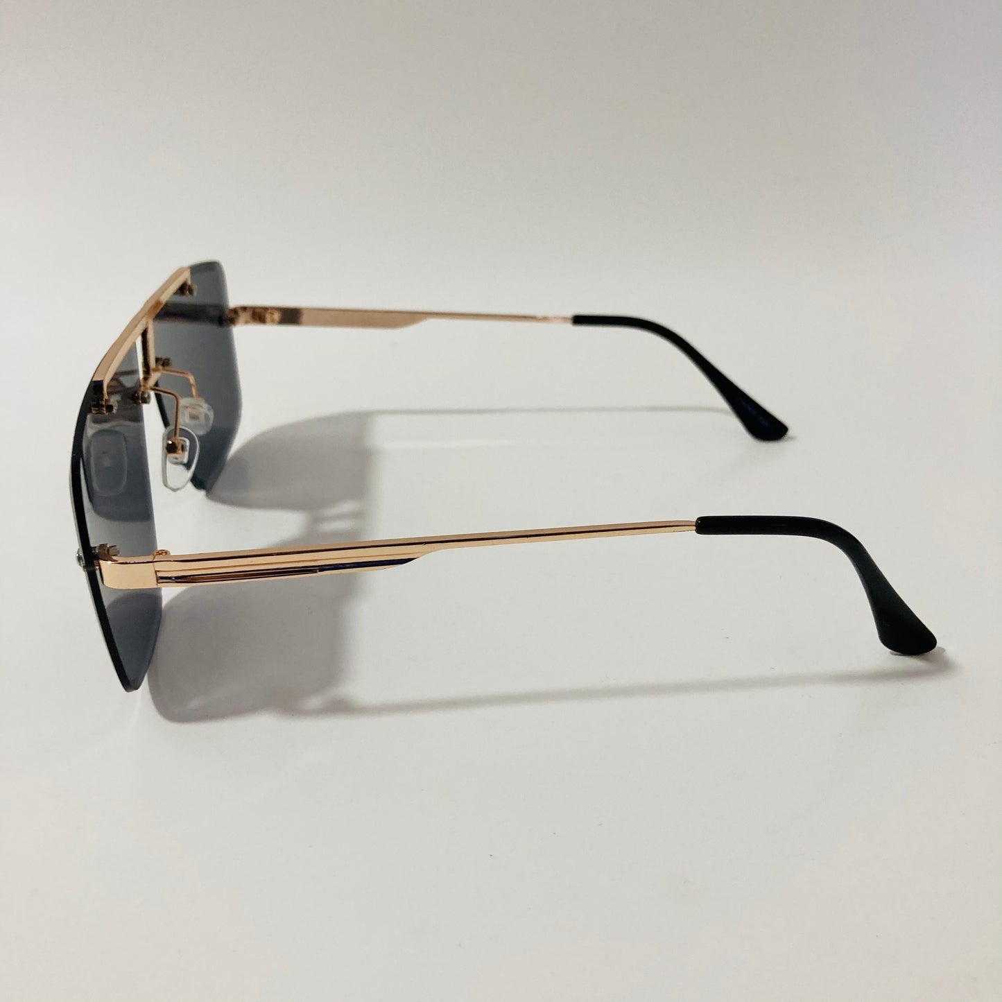 silver and blue mens and womens square aviator sunglasses