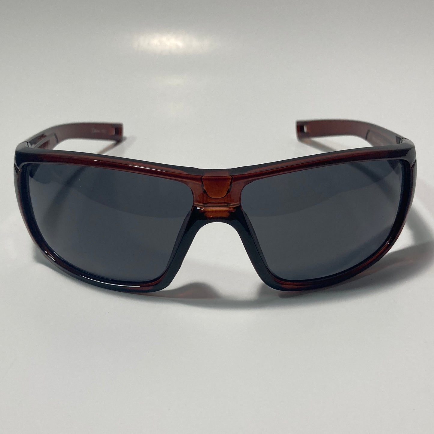 mens brown and black wrap around sunglasses