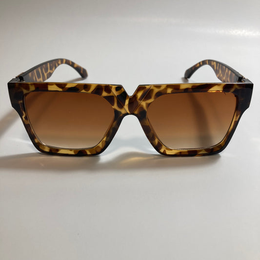 mens and womens brown square sunglasses