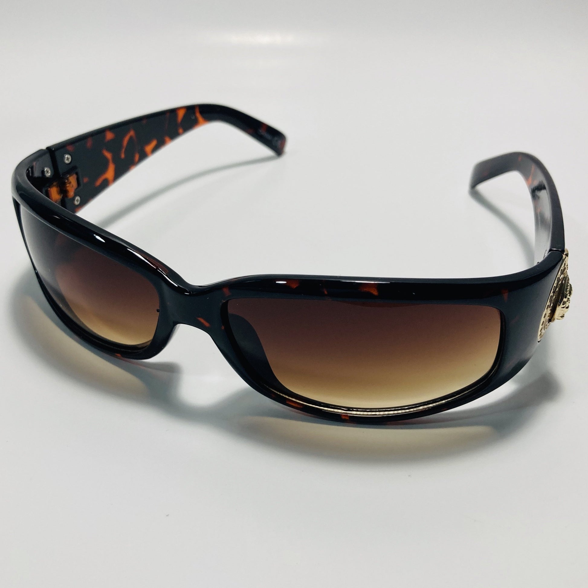 brown womens and mens wrap around sunglasses