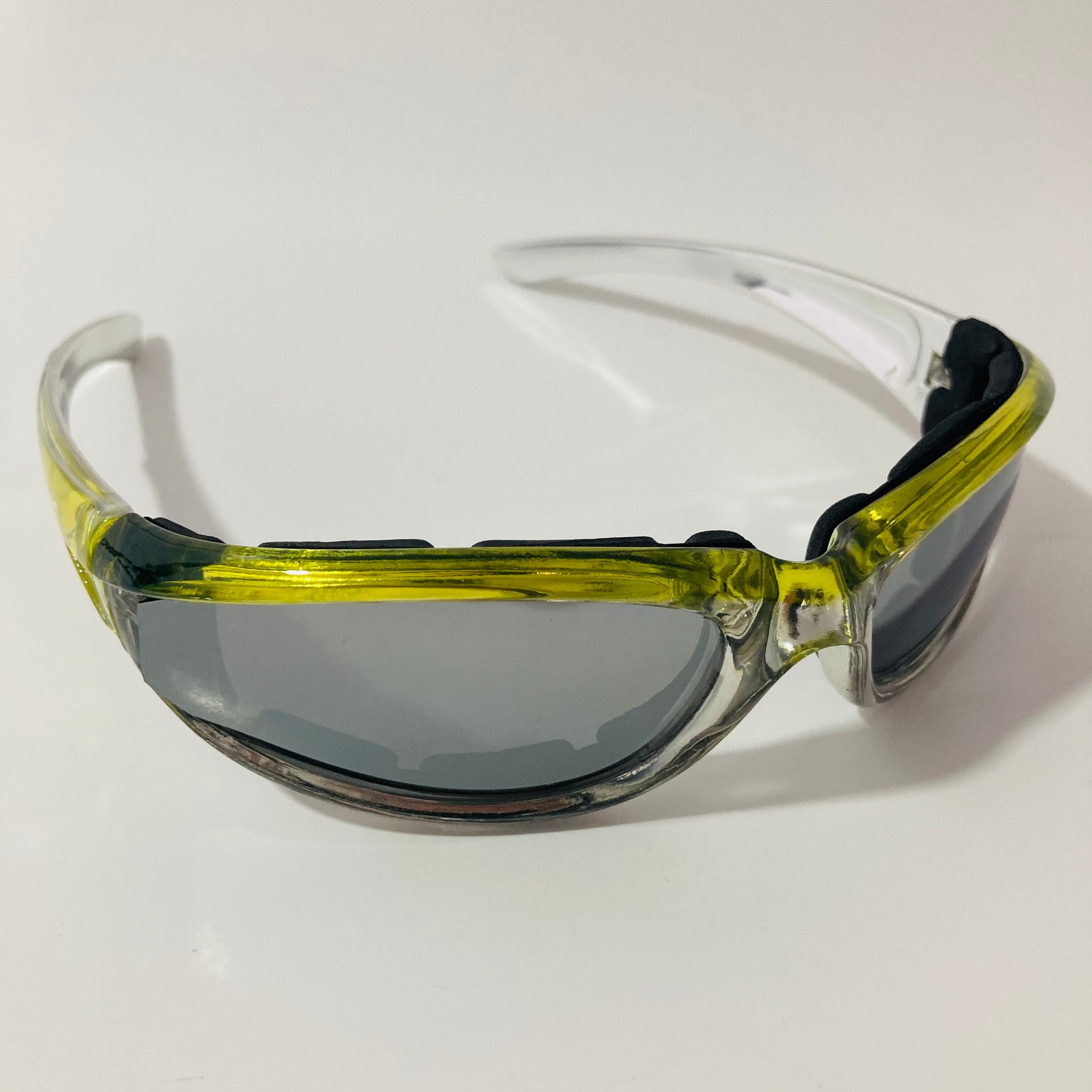 mens and womens green clear mirrored motorcycle sunglasses
