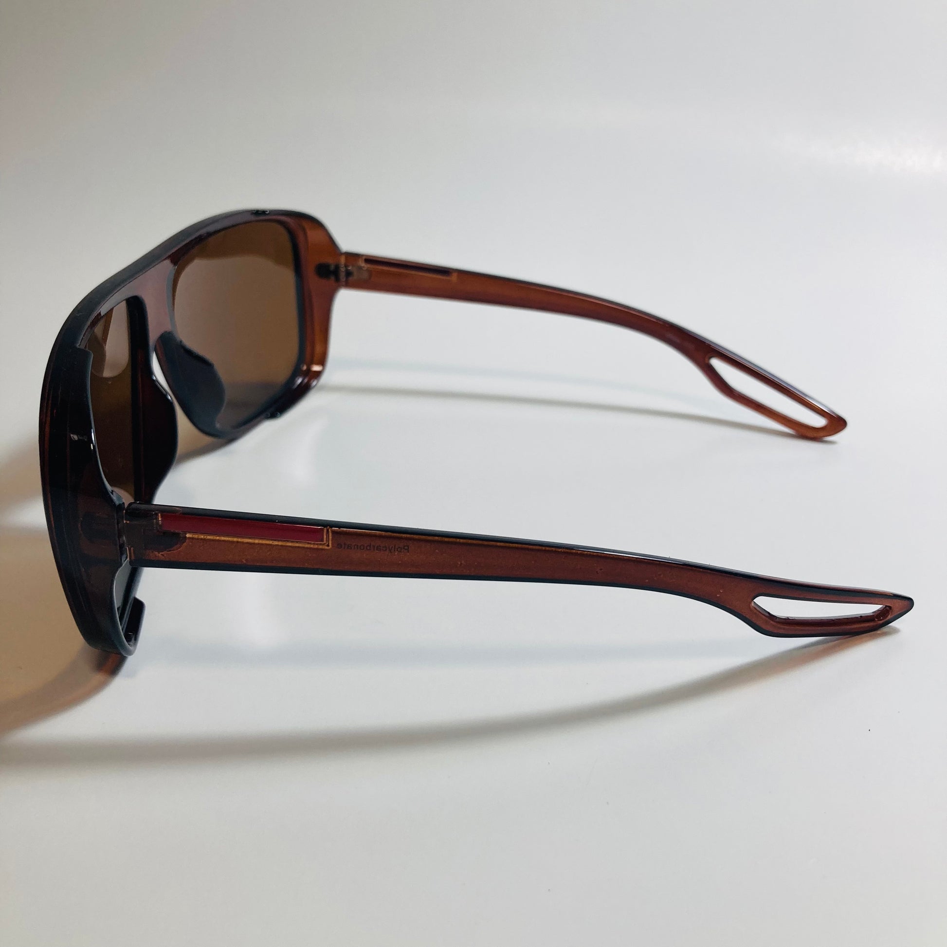 mens and womens brown square sunglasses