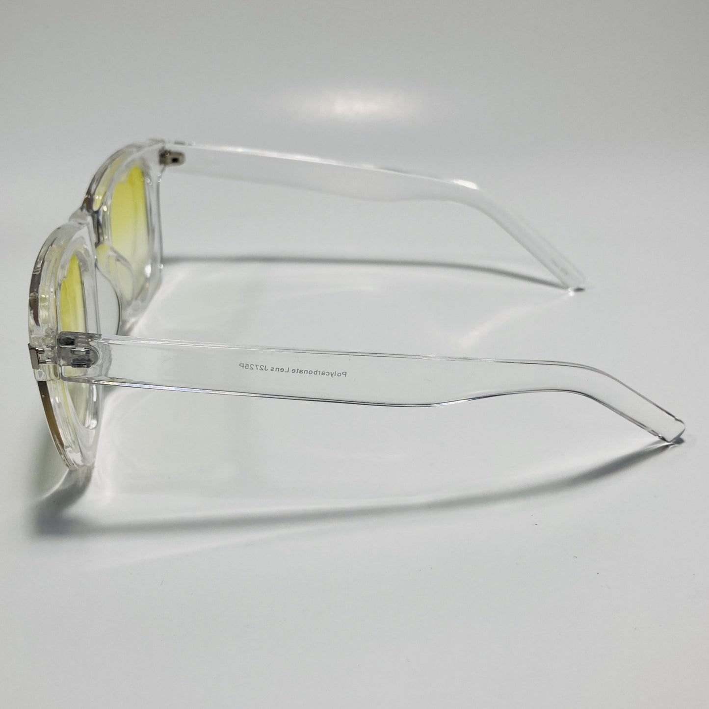 yellow womens heart shape sunglasses with clear frame