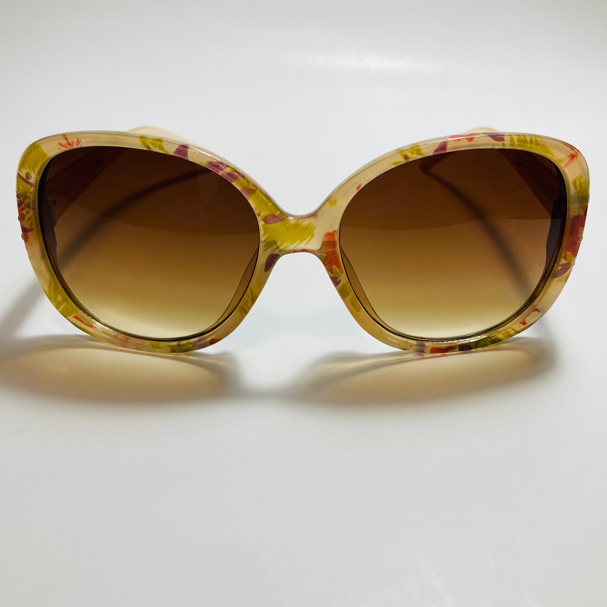 womens floral oversize rhinestone sunglasses