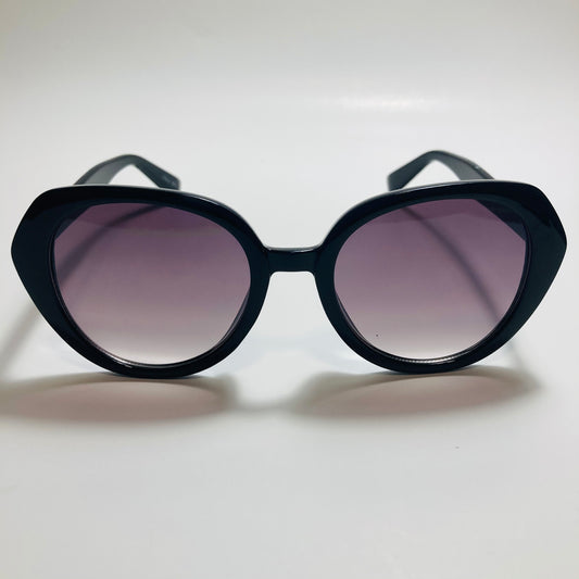 womens black and gray round glitter sunglasses
