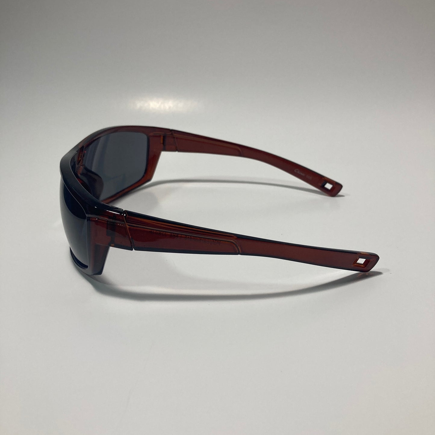 mens brown and black wrap around sunglasses