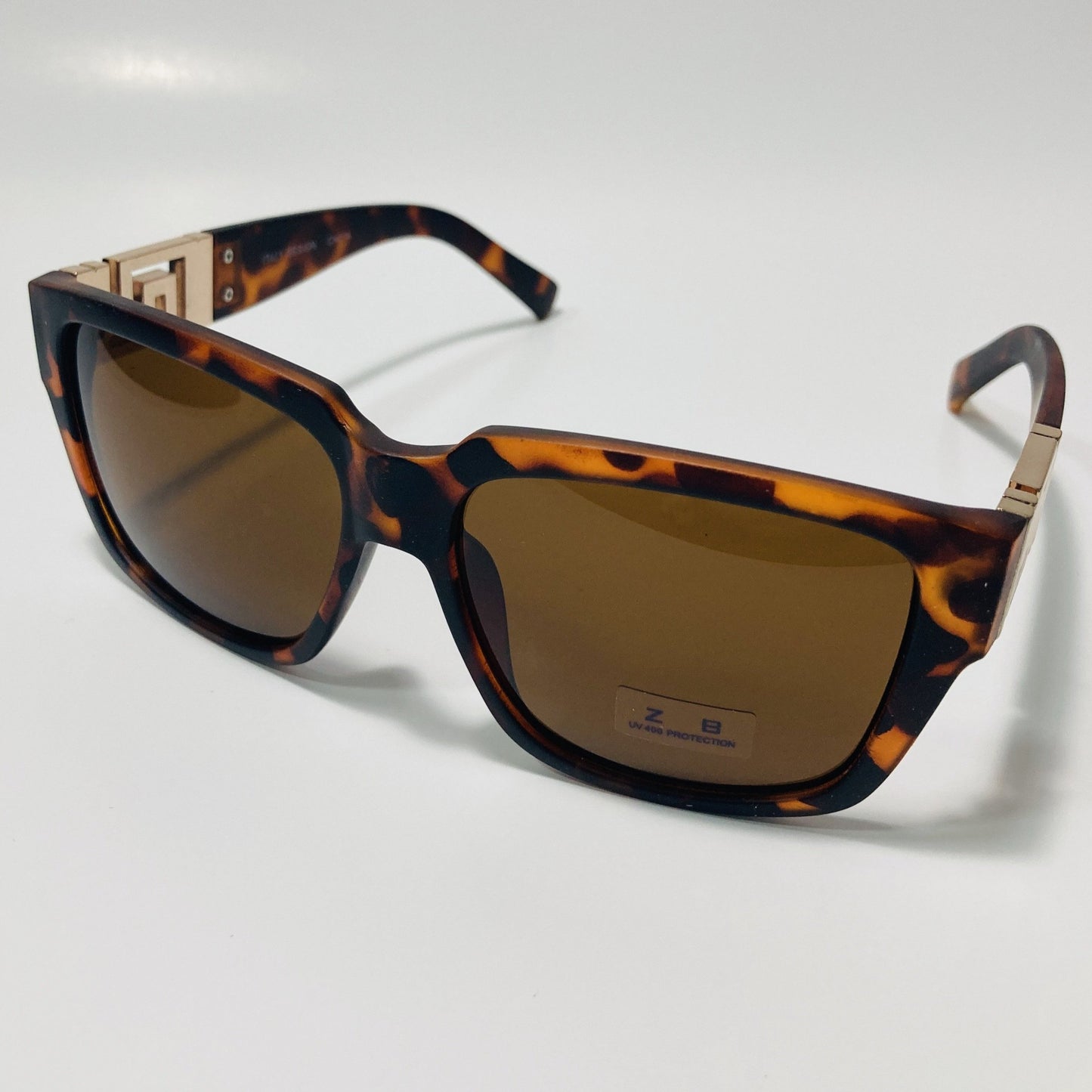 mens and womens square brown sunglasses
