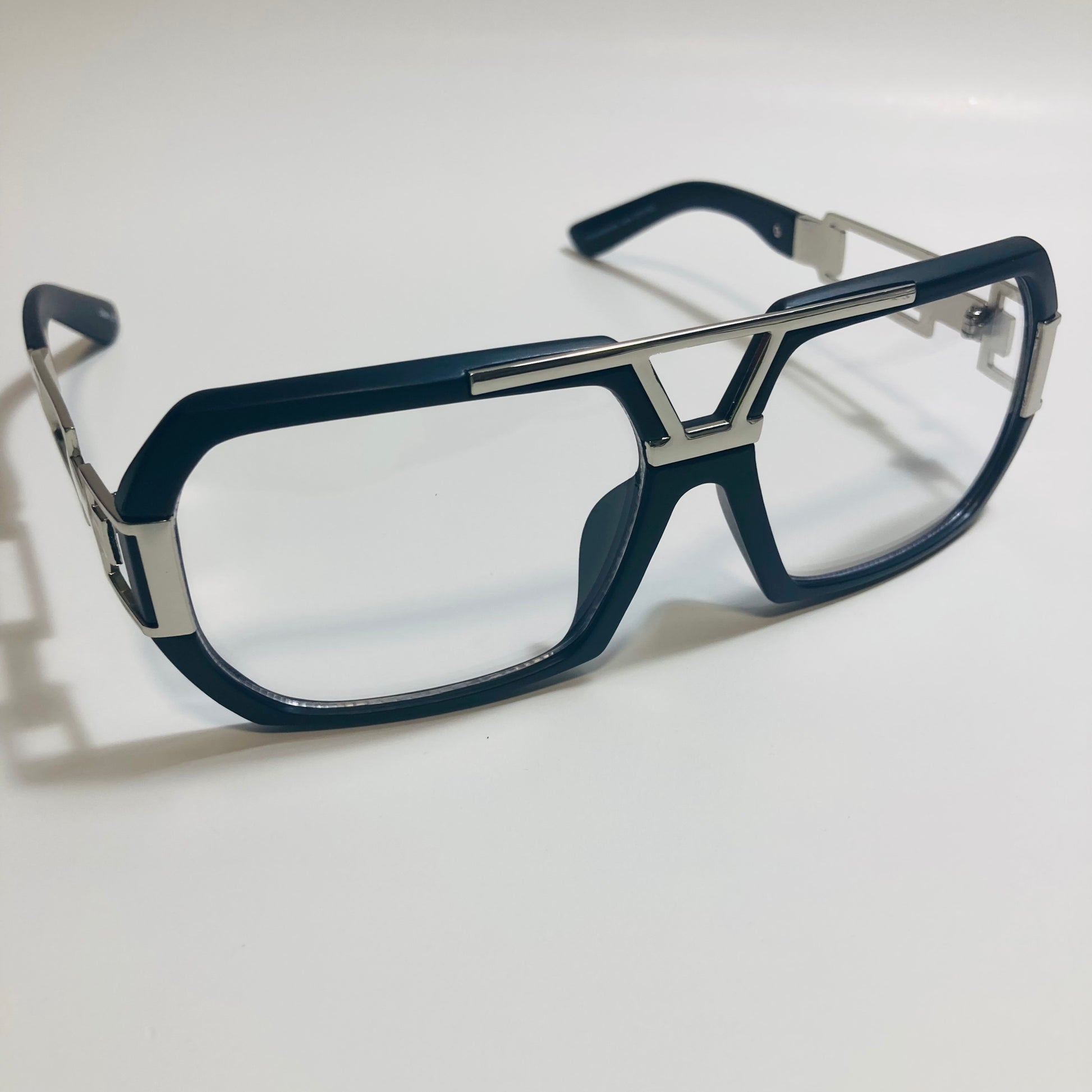 mens and womens black and silver gazelle glasses