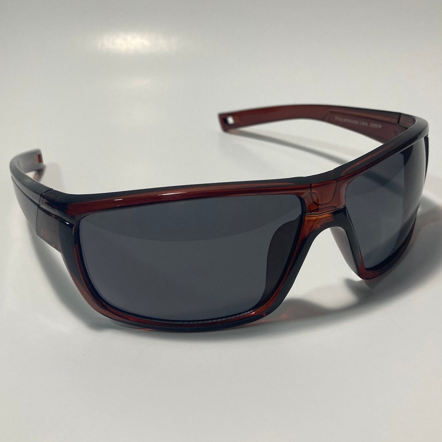mens brown and black wrap around sunglasses