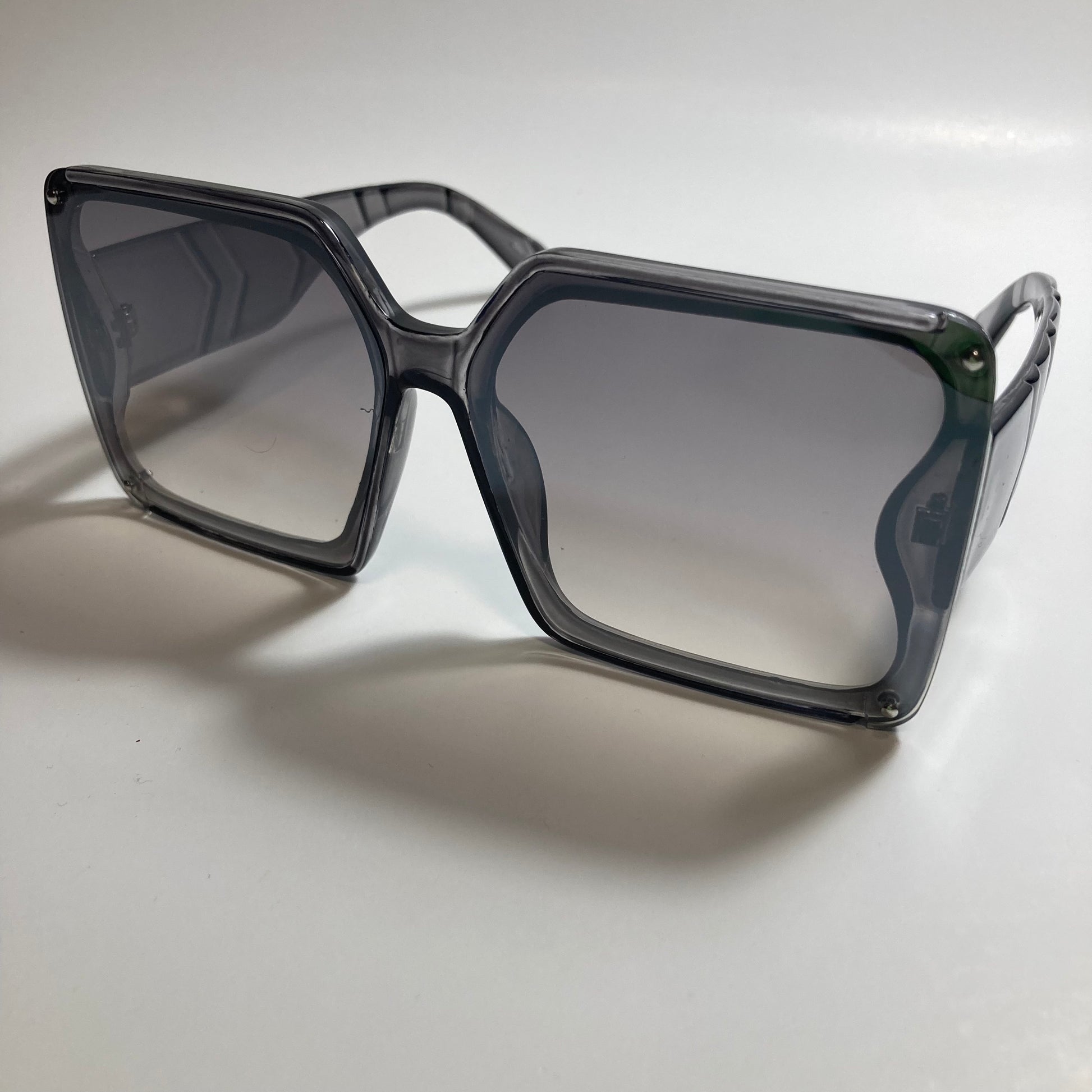 womens gray square oversize sunglasses