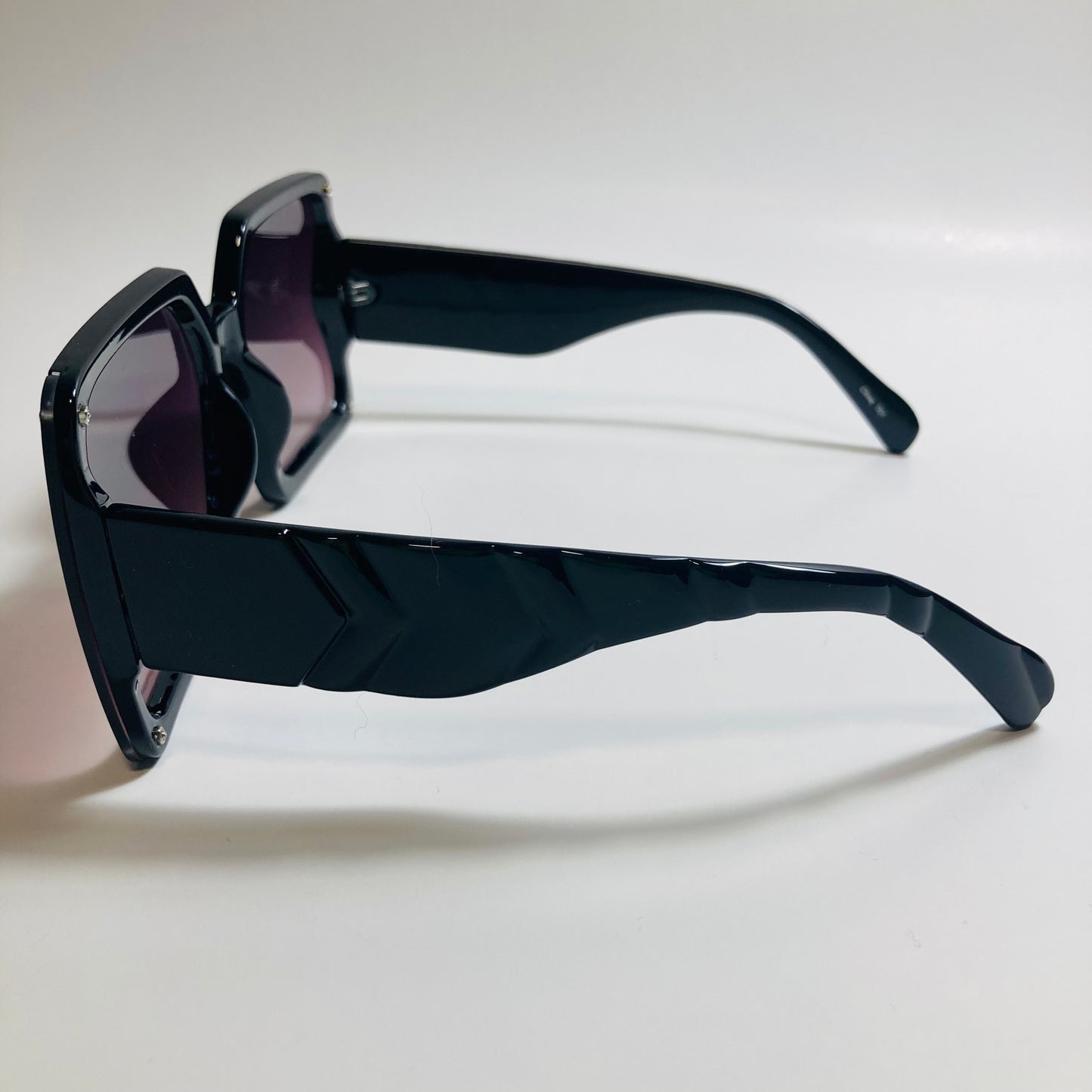 womens black and gray square oversize sunglasses