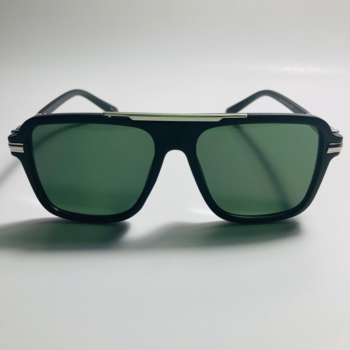 mens and womens black and green aviator sunglasses