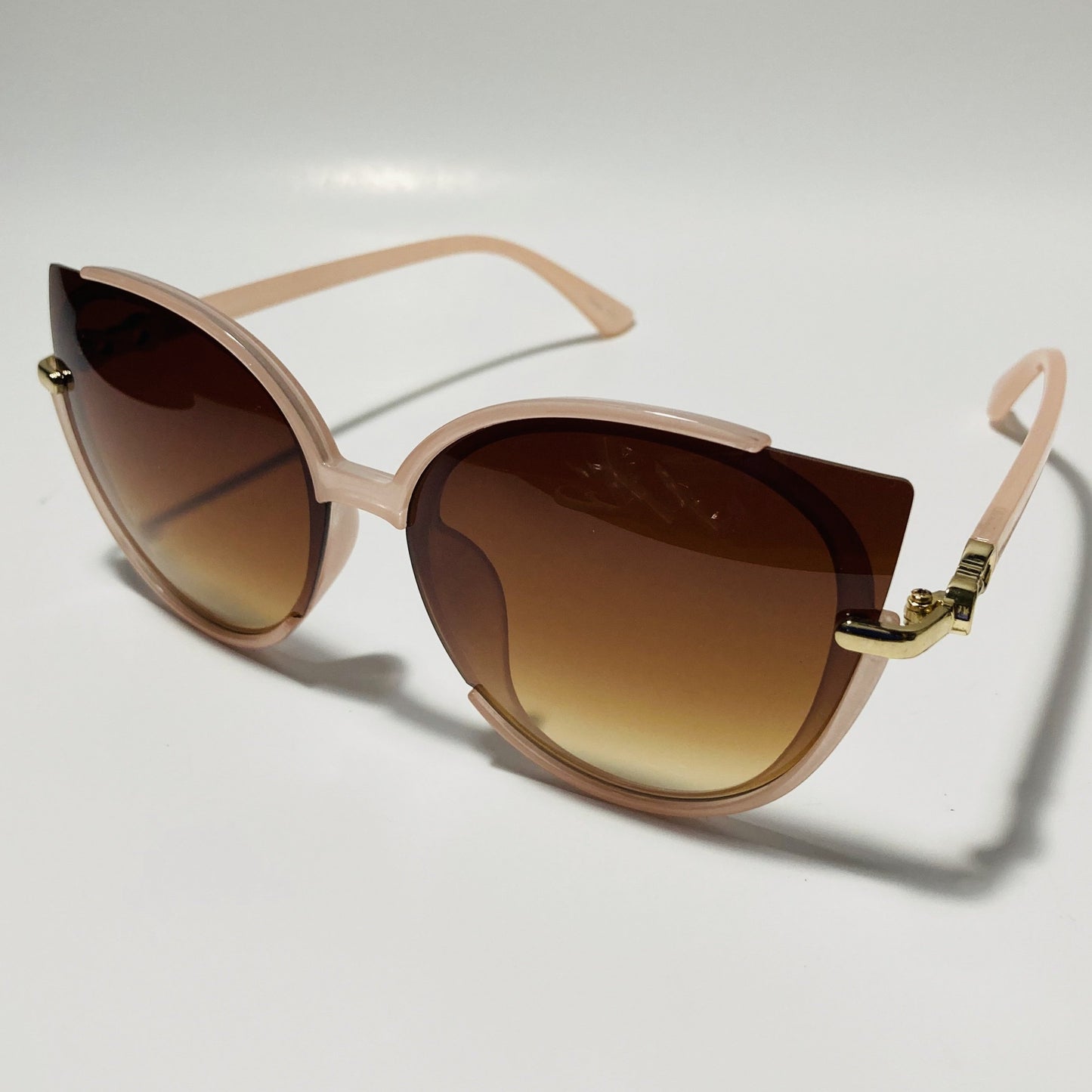 Womens tan and brown cat eye sunglasses