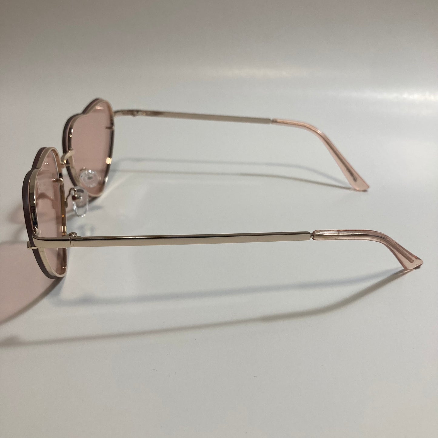 pink and gold heart shape sunglasses