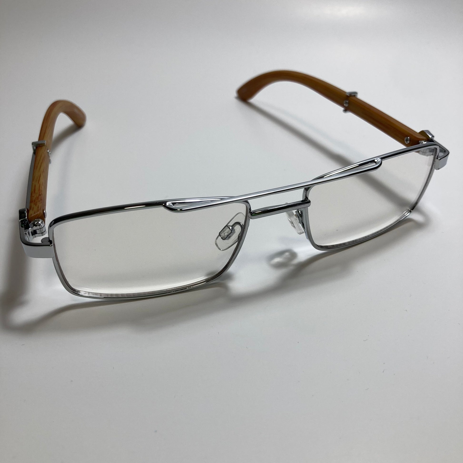 womens and mens tint and silver square metal sunglasses