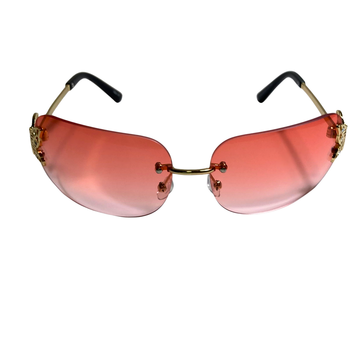 TU.Luxe Pink Gradient Rimless Y2K Butterfly Sunglasses - with case The BUTTERFLY x Y2K Rimless Wrap Butterfly Sunglasses x Five  main image 4