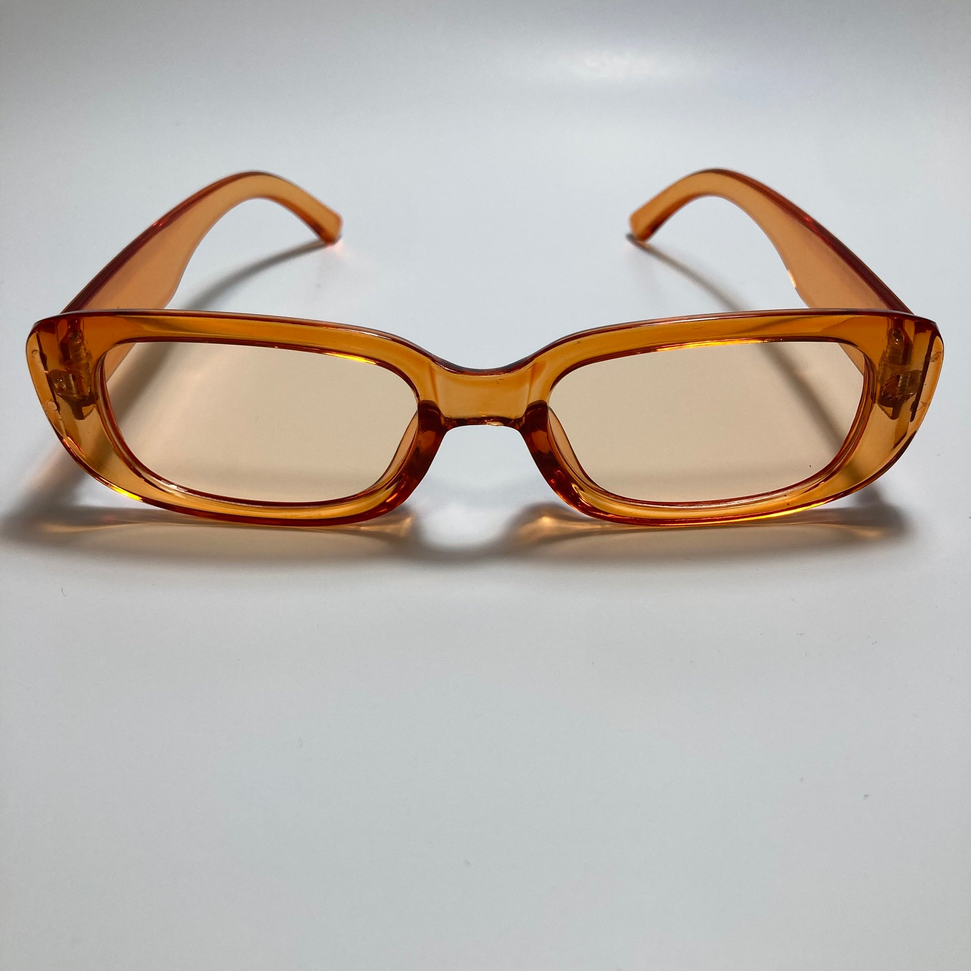 womens orange square sunglasses