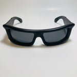 mens and womens futuristic sunglasses matte black and black
