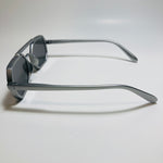 mens and womens silver and mirrored silver small aviator sunglasses