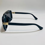 mens and womens black and gold italian aviator sunglasses 