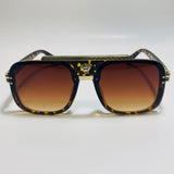 mens and womens brown and gold italian aviator sunglasses 