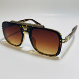 mens and womens brown and gold italian aviator sunglasses 