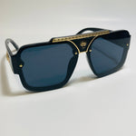 mens and womens black and gold aviator italian sunglasses 