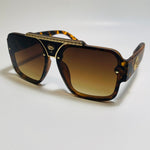 mens and womens brown and gold aviator italian sunglasses 