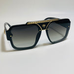 mens and womens black green and gold aviator italian sunglasses 