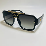 mens and womens black green and gold aviator italian sunglasses 