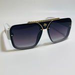 mens and womens white gray and gold aviator italian sunglasses 