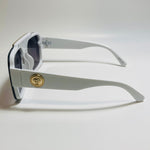 mens and womens white gray and gold aviator italian sunglasses 