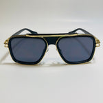 mens black and gold aviator sunglasses 