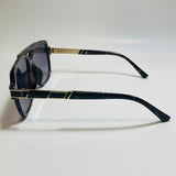 mens black and gold square gazelle sunglasses 