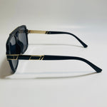 mens black and gold square gazelle sunglasses 