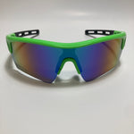 mens and womens mirrored green and blue running sunglasses